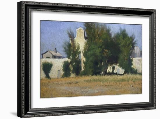 Livorno Countryside and Tamarisk, Circa 1867-Giovanni Fattori-Framed Giclee Print