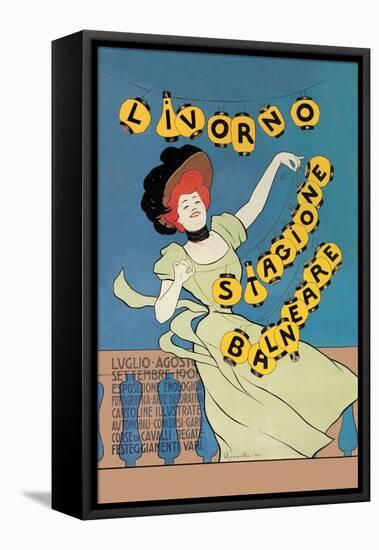 Livorno - Seaside Season-Leonetto Cappiello-Framed Stretched Canvas