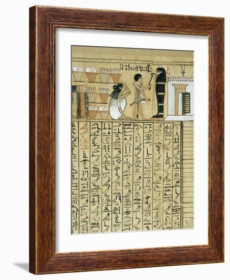 Livre des morts, papyrus de Nebqed-null-Framed Giclee Print