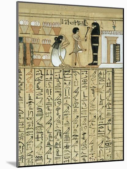 Livre des morts, papyrus de Nebqed-null-Mounted Giclee Print