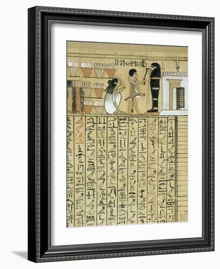 Livre des morts, papyrus de Nebqed-null-Framed Giclee Print