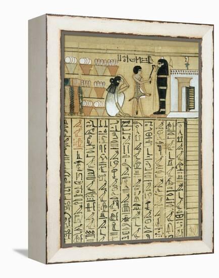 Livre des morts, papyrus de Nebqed-null-Framed Premier Image Canvas