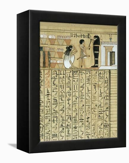 Livre des morts, papyrus de Nebqed-null-Framed Premier Image Canvas