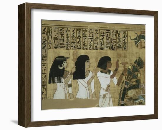 Livre des morts, papyrus de Nebqed-null-Framed Giclee Print