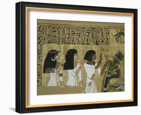 Livre des morts, papyrus de Nebqed-null-Framed Giclee Print