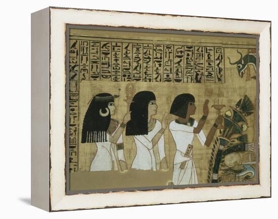 Livre des morts, papyrus de Nebqed-null-Framed Premier Image Canvas