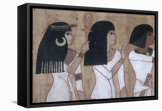 Livre des morts, papyrus de Nebqed-null-Framed Premier Image Canvas