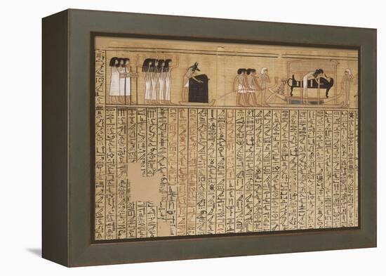 Livre des morts, papyrus de Nebqed-null-Framed Premier Image Canvas