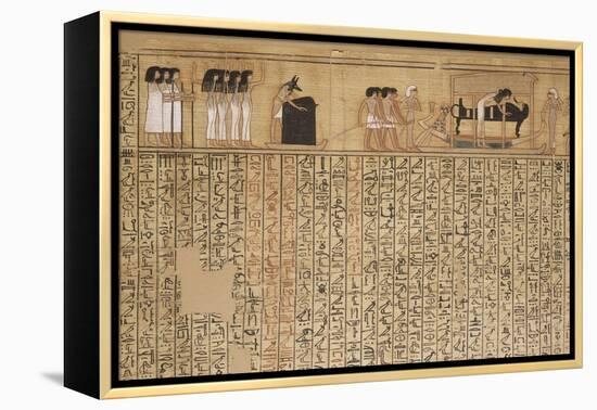 Livre des morts, papyrus de Nebqed-null-Framed Premier Image Canvas