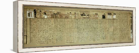 Livre des morts, papyrus de Nebqed-null-Framed Premier Image Canvas