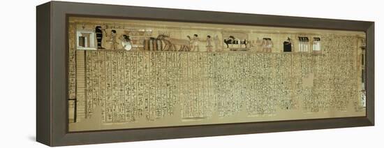 Livre des morts, papyrus de Nebqed-null-Framed Premier Image Canvas