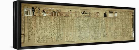 Livre des morts, papyrus de Nebqed-null-Framed Premier Image Canvas