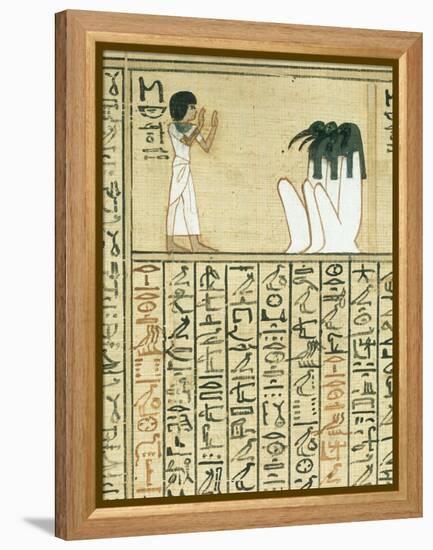 Livre des morts, papyrus de Nebqed-null-Framed Premier Image Canvas