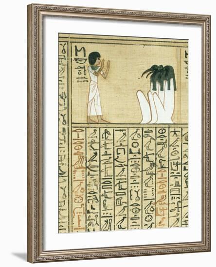 Livre des morts, papyrus de Nebqed-null-Framed Giclee Print