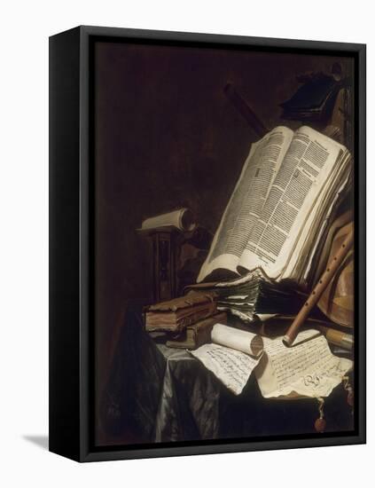 Livres et instrument de musique-Jan Cornelisz Vermeulen-Framed Premier Image Canvas