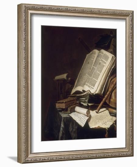 Livres et instrument de musique-Jan Cornelisz Vermeulen-Framed Giclee Print