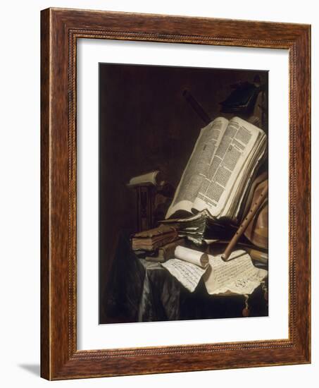 Livres et instrument de musique-Jan Cornelisz Vermeulen-Framed Giclee Print