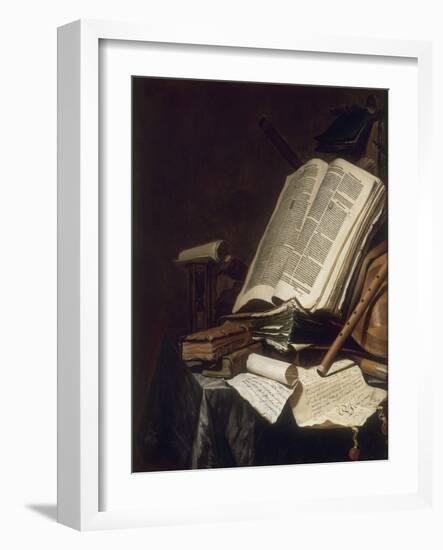 Livres et instrument de musique-Jan Cornelisz Vermeulen-Framed Giclee Print