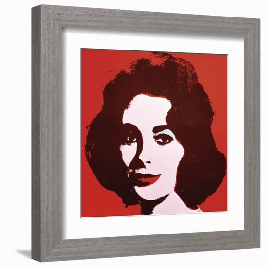 Liz, 1963 (Red)-Andy Warhol-Framed Art Print