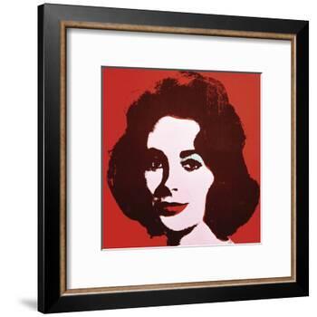 Liz, 1963 (Red)-Andy Warhol-Framed Art Print