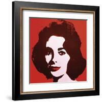 Liz, 1963 (Red)-Andy Warhol-Framed Art Print