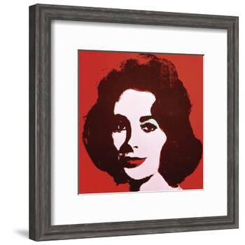Liz, 1963 (Red)-Andy Warhol-Framed Art Print