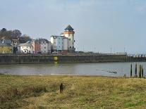 Painted Houses in Portishead Harbour on the Severn Estuary, Bristol, Somerset, England, UK-Liz Eve-Framed Photo