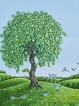 Quince Tree and Pigeons, 1983-Liz Wright-Giclee Print