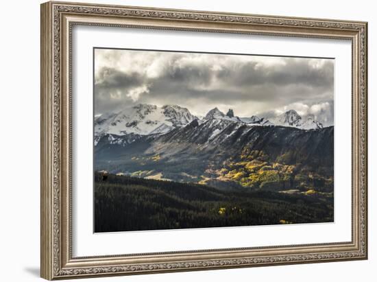 Lizard Head, Mt Wilson, Wilson Peak, & El Diente Peak During Autumn Storm, San Juan Mts, Colorado-Dan Holz-Framed Photographic Print