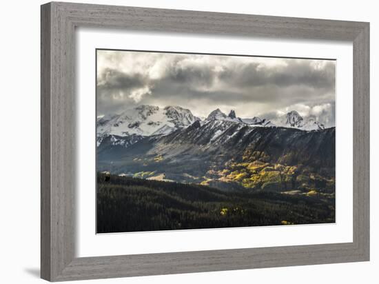 Lizard Head, Mt Wilson, Wilson Peak, & El Diente Peak During Autumn Storm, San Juan Mts, Colorado-Dan Holz-Framed Photographic Print