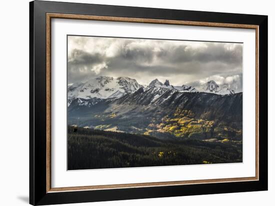 Lizard Head, Mt Wilson, Wilson Peak, & El Diente Peak During Autumn Storm, San Juan Mts, Colorado-Dan Holz-Framed Photographic Print