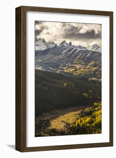 Lizard Head, Mt Wilson, Wilson Peak, & El Diente Peak During Autumn Storm, San Juan Mts, Colorado-Dan Holz-Framed Photographic Print