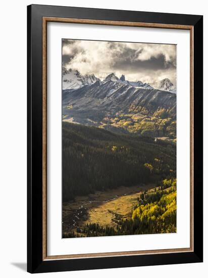 Lizard Head, Mt Wilson, Wilson Peak, & El Diente Peak During Autumn Storm, San Juan Mts, Colorado-Dan Holz-Framed Photographic Print