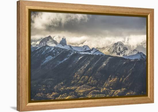 Lizard Head, Mt Wilson, Wilson Peak, & El Diente Peak During Autumn Storm, San Juan Mts, Colorado-Dan Holz-Framed Premier Image Canvas