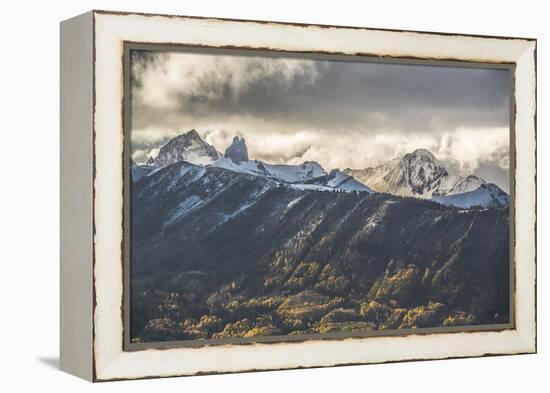 Lizard Head, Mt Wilson, Wilson Peak, & El Diente Peak During Autumn Storm, San Juan Mts, Colorado-Dan Holz-Framed Premier Image Canvas