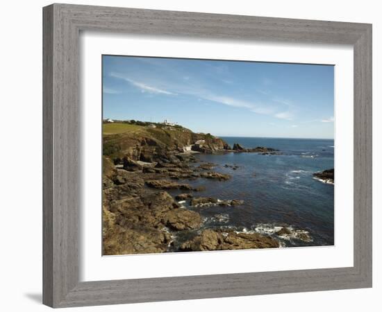 Lizard Point Lighthouse and Lifeboat House, Most Southern Point on Mainland Britain, England-Ian Egner-Framed Photographic Print