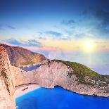 A Panorama of Sunset over Zakynthos Island, Greece-Ljsphotography-Photographic Print