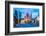 Ljubljana at Night. Franciscan Church of the Annunciation Seen from the Triple Bridge (Tromostovje)-Matthew Williams-Ellis-Framed Photographic Print