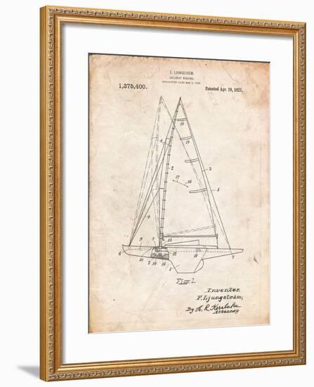 Ljungstrom Sailboat Rigging Patent-Cole Borders-Framed Art Print