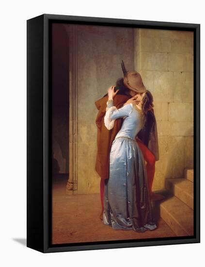 ll bacio-Francesco Hayez-Framed Stretched Canvas