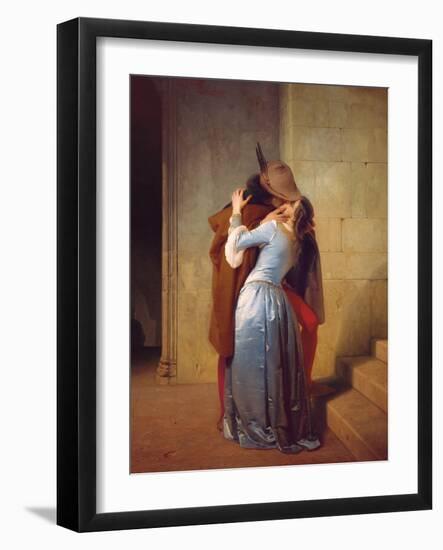 ll bacio-Francesco Hayez-Framed Art Print