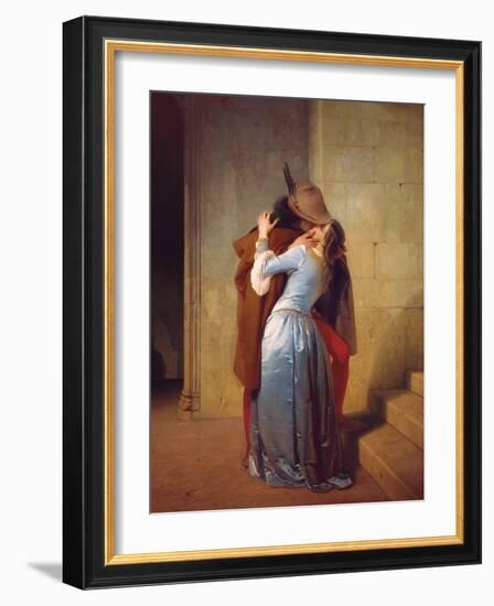 ll bacio-Francesco Hayez-Framed Art Print