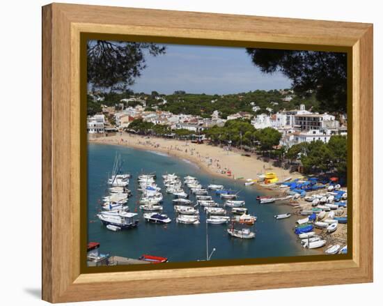 Llafranc, Near Palafrugell, Costa Brava, Catalonia, Spain, Mediterranean, Europe-Stuart Black-Framed Premier Image Canvas