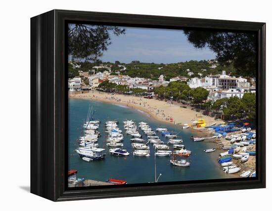 Llafranc, Near Palafrugell, Costa Brava, Catalonia, Spain, Mediterranean, Europe-Stuart Black-Framed Premier Image Canvas