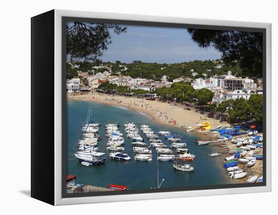 Llafranc, Near Palafrugell, Costa Brava, Catalonia, Spain, Mediterranean, Europe-Stuart Black-Framed Premier Image Canvas