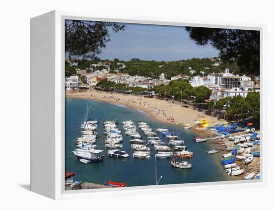 Llafranc, Near Palafrugell, Costa Brava, Catalonia, Spain, Mediterranean, Europe-Stuart Black-Framed Premier Image Canvas