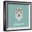 Llama Animal Portrait-ant_art-Framed Premium Giclee Print