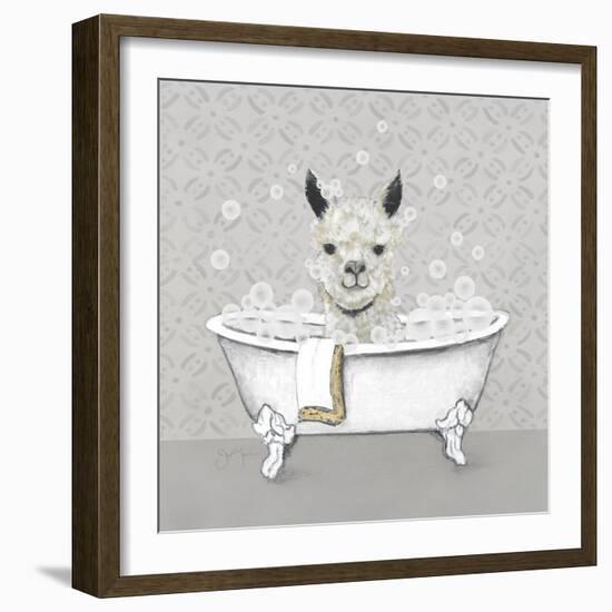 Llama Bath-Janet Tava-Framed Premium Giclee Print