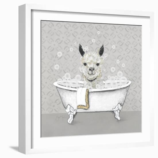 Llama Bath-Janet Tava-Framed Premium Giclee Print