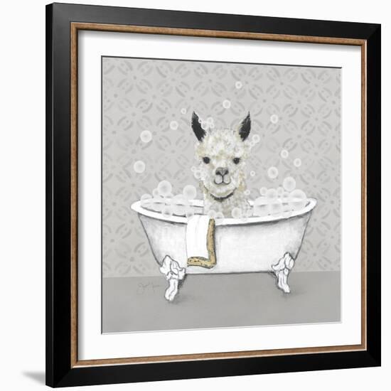 Llama Bath-Janet Tava-Framed Art Print